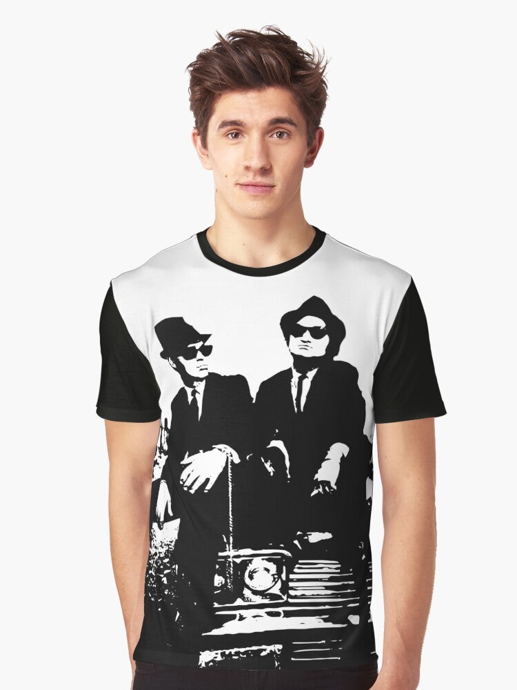 Blues Brothers Graphic T-Shirt featuring a vintage-inspired design with iconic characters from the classic movie - Men