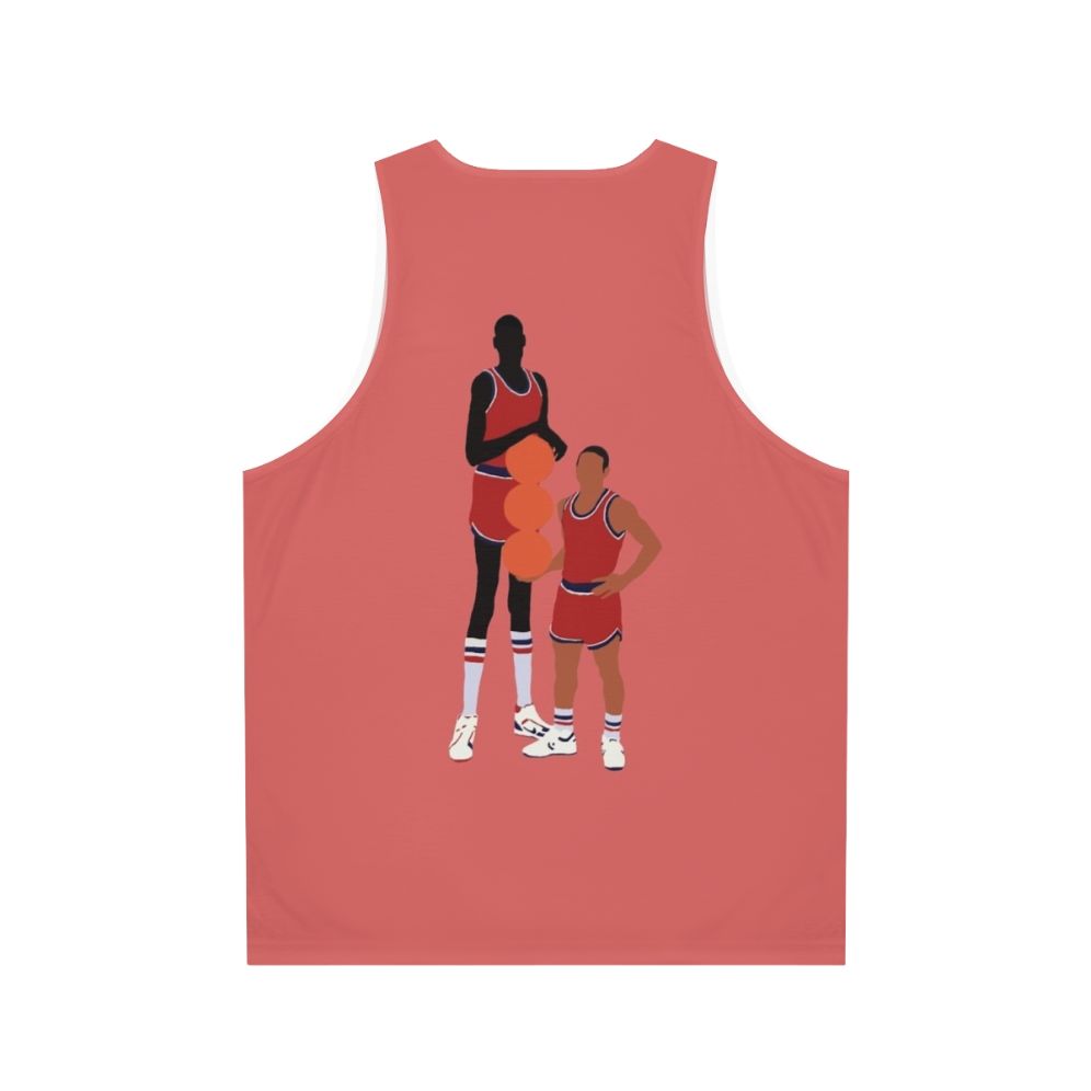 Manute Bol and Muggsy Bogues basketball art unisex tank top - Back