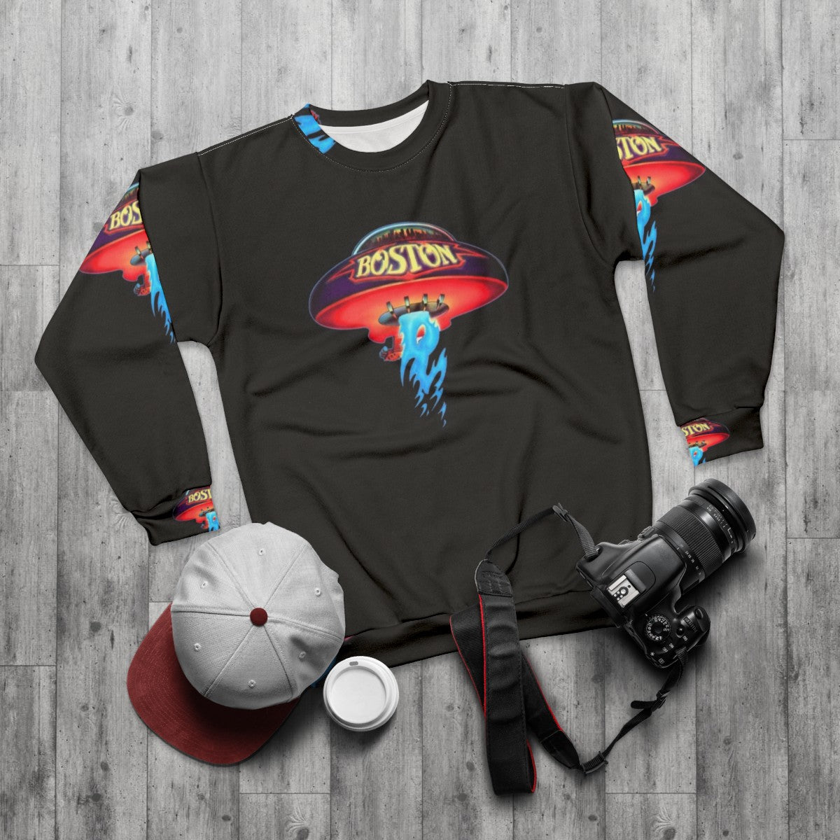 Electric Light Orchestra Retro Premium Sweatshirt - flat lay