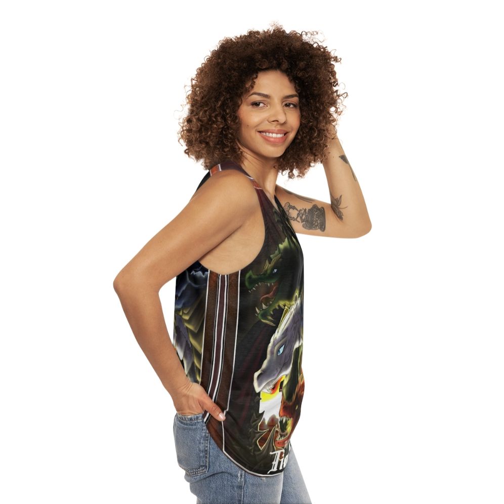 Tiamat the Chromatic Queen Unisex Tank Top - women side