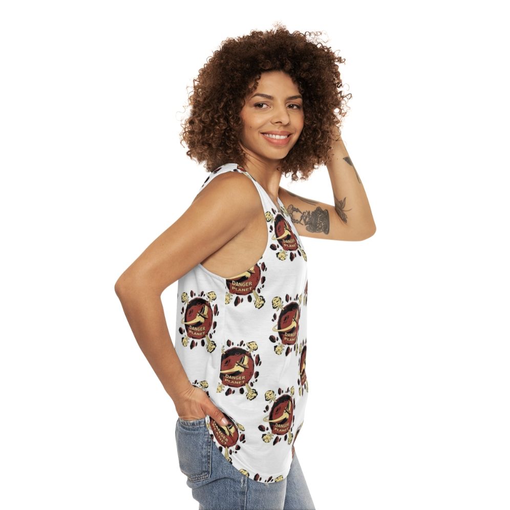 Danger Planet Logo Unisex Tank Top - women side