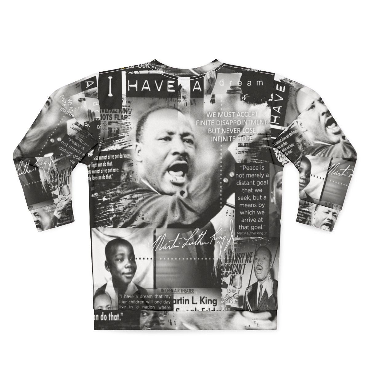 Martin Luther King Jr. Inspirational Graphic Sweatshirt - Back