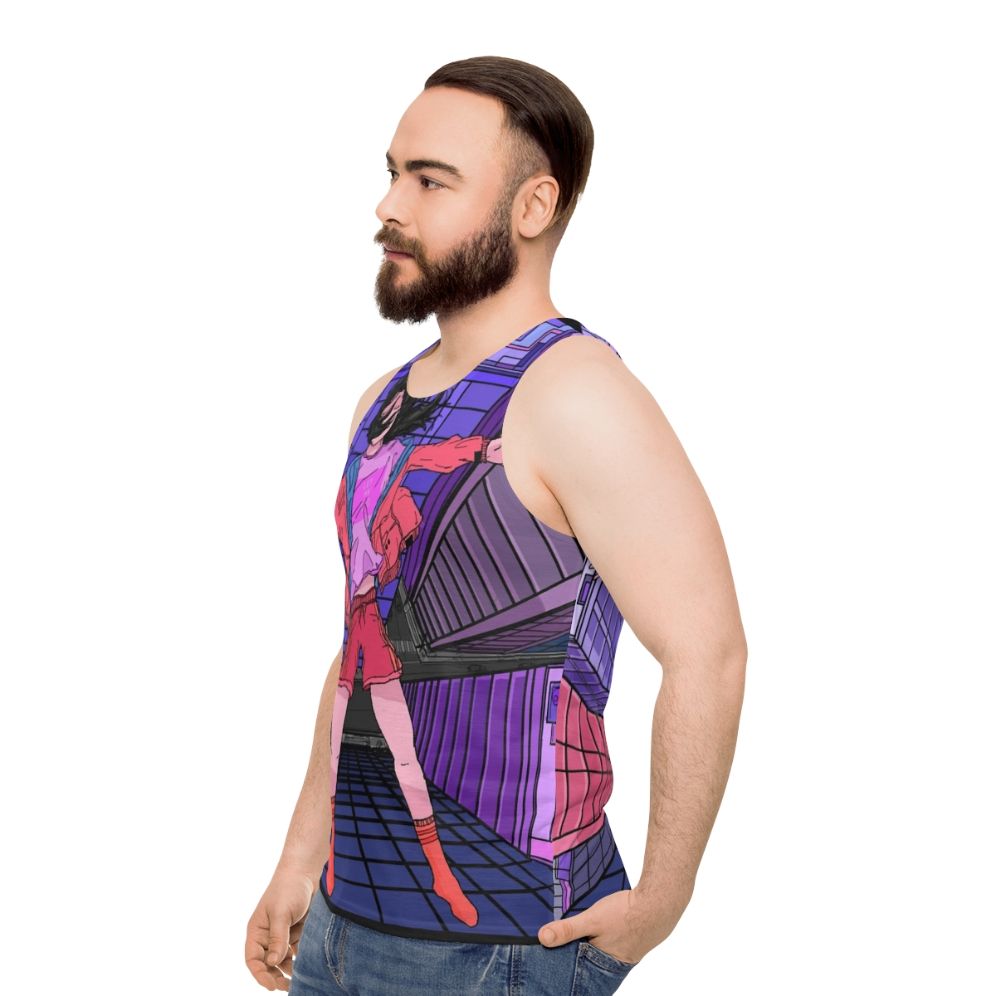 Unisex Sad Girl Let Me Go Lo-Fi Vaporwave Tank Top - men side