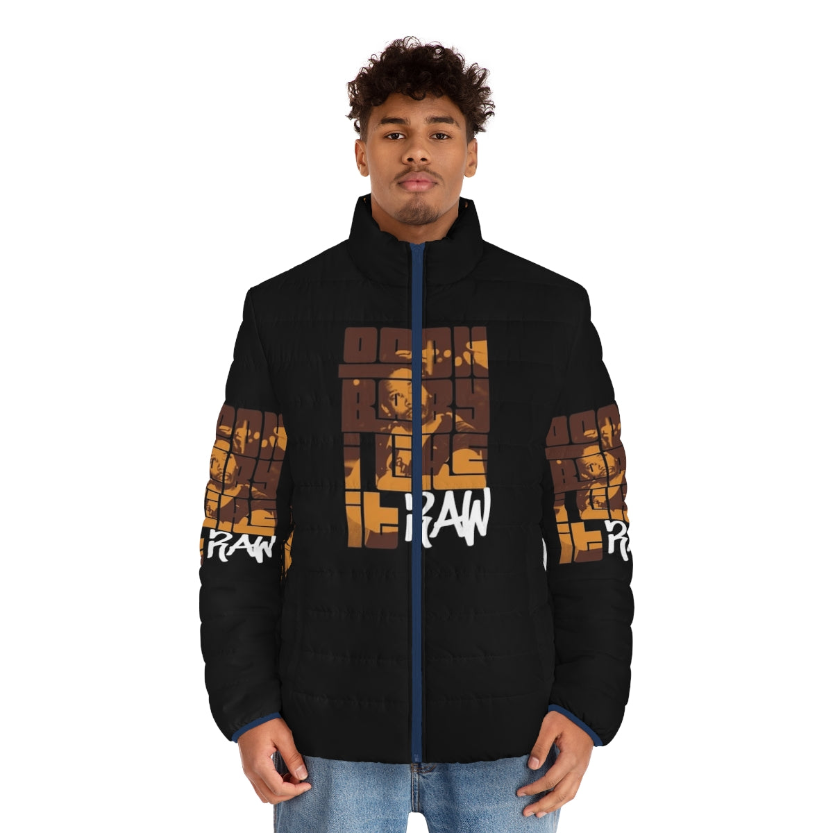 ODB Ol Dirty Bastard 'I Like It Raw' Hip Hop Puffer Jacket - men front