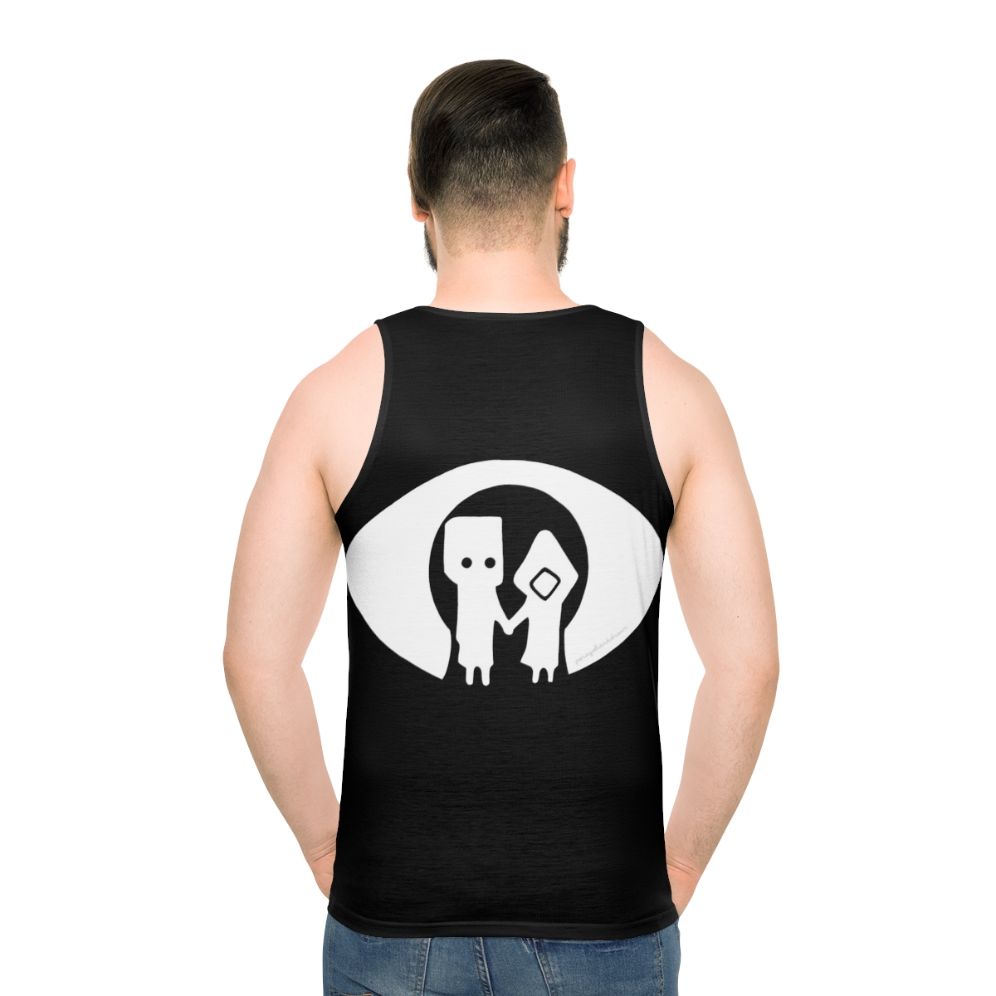 Mono and Six unisex black gaming tank top - men back