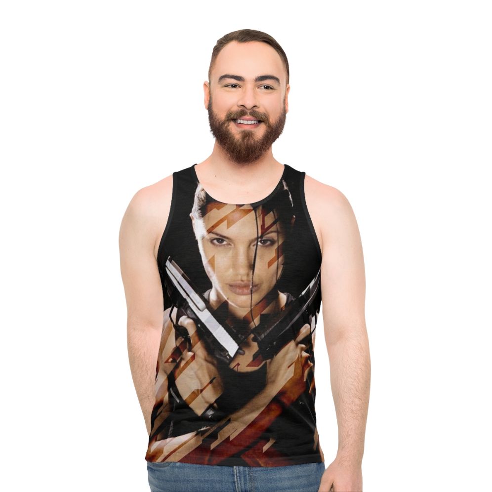 Lara Croft Tomb Raider Angelina Jolie Unisex Adventure Tank Top - men