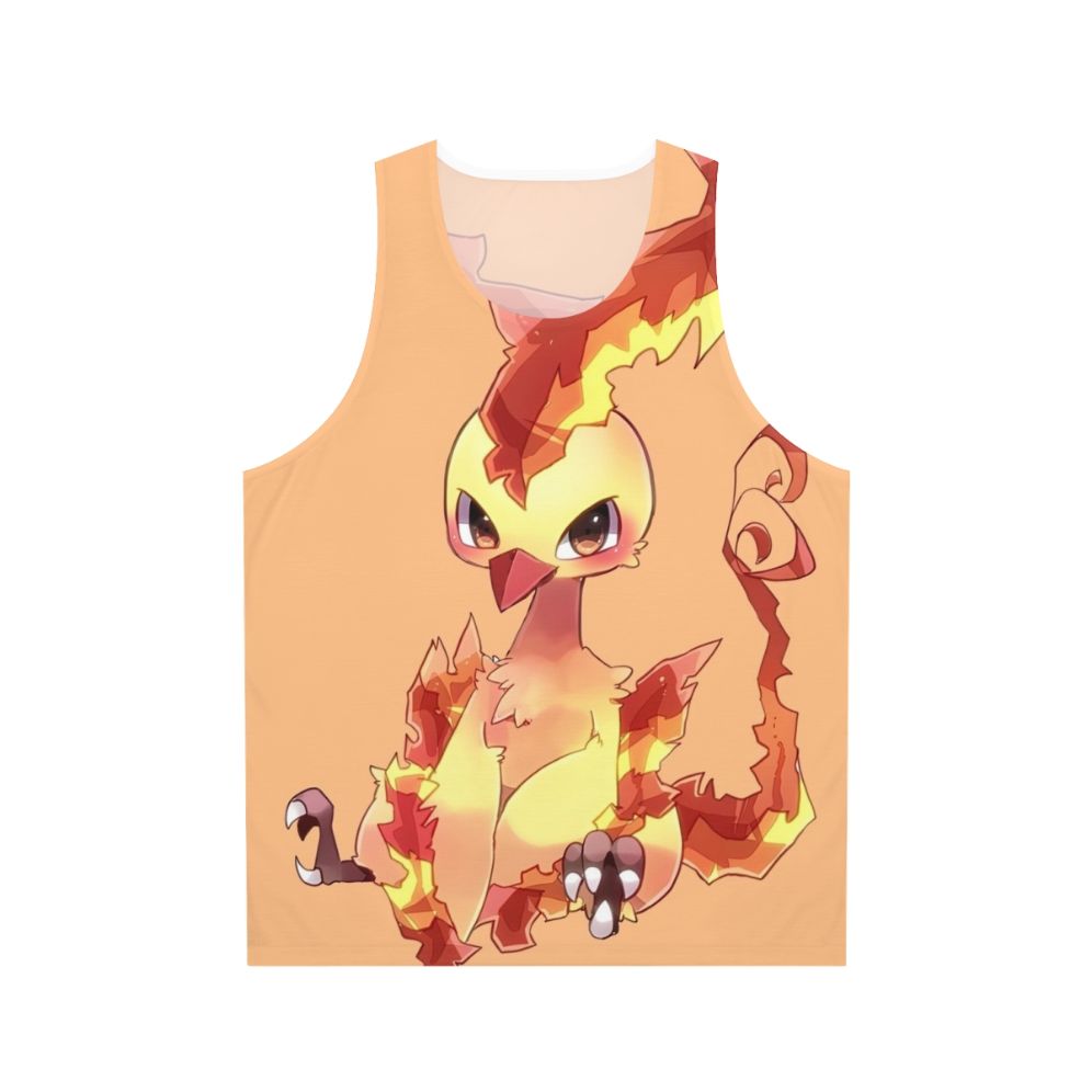 Unisex tank top featuring a cute phoenix, a legendary mythical creature