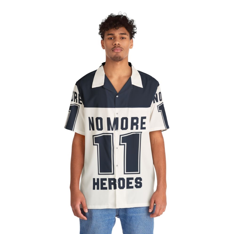 Blue Hawaiian Shirt from the No More Heroes Collection - People Front