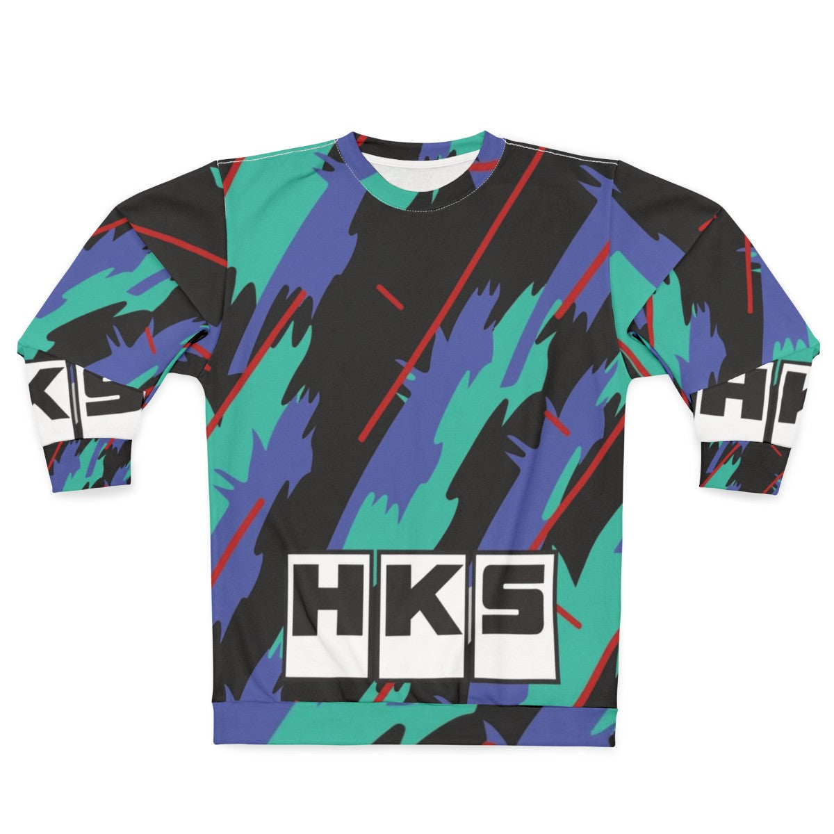 HKS Retro Pattern Sweatshirt - JDM Clothing & Drift Apparel