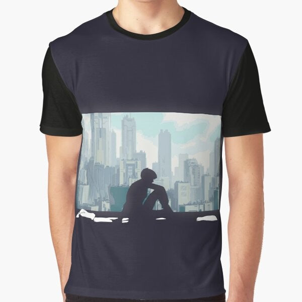 Ghost in the Shell anime and manga inspired graphic t-shirt