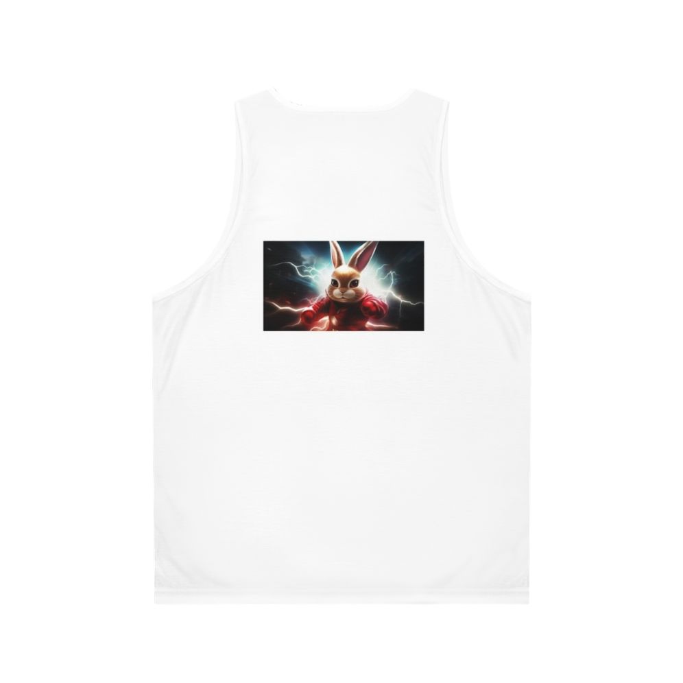 Superhero Rabbit Unisex Tank Top - Back