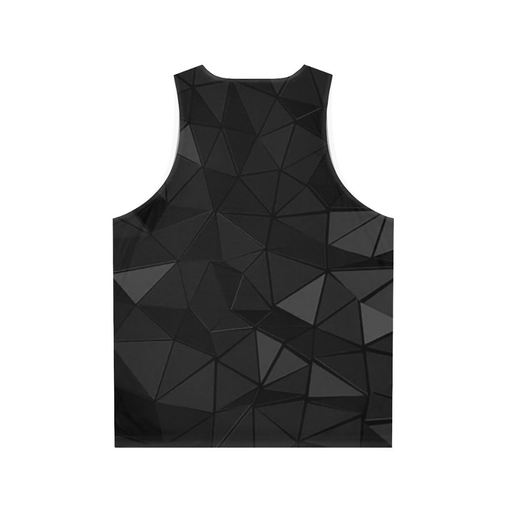 Deus Ex inspired unisex gaming tank top with triangles design - Back