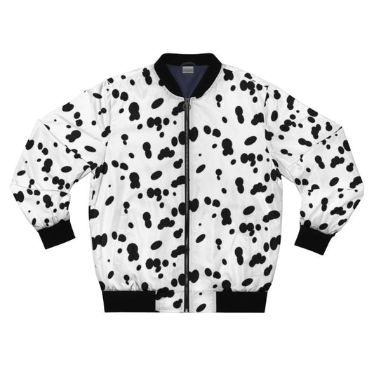 Dalmatian spotted dog fur pattern bomber jacket