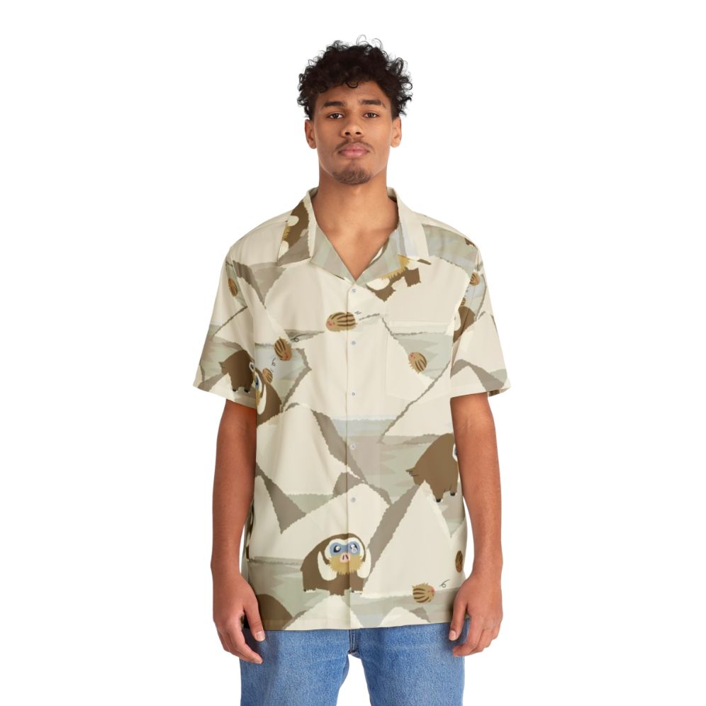 Mamoswine anime inspired hawaiian shirt with elephant design - People Front