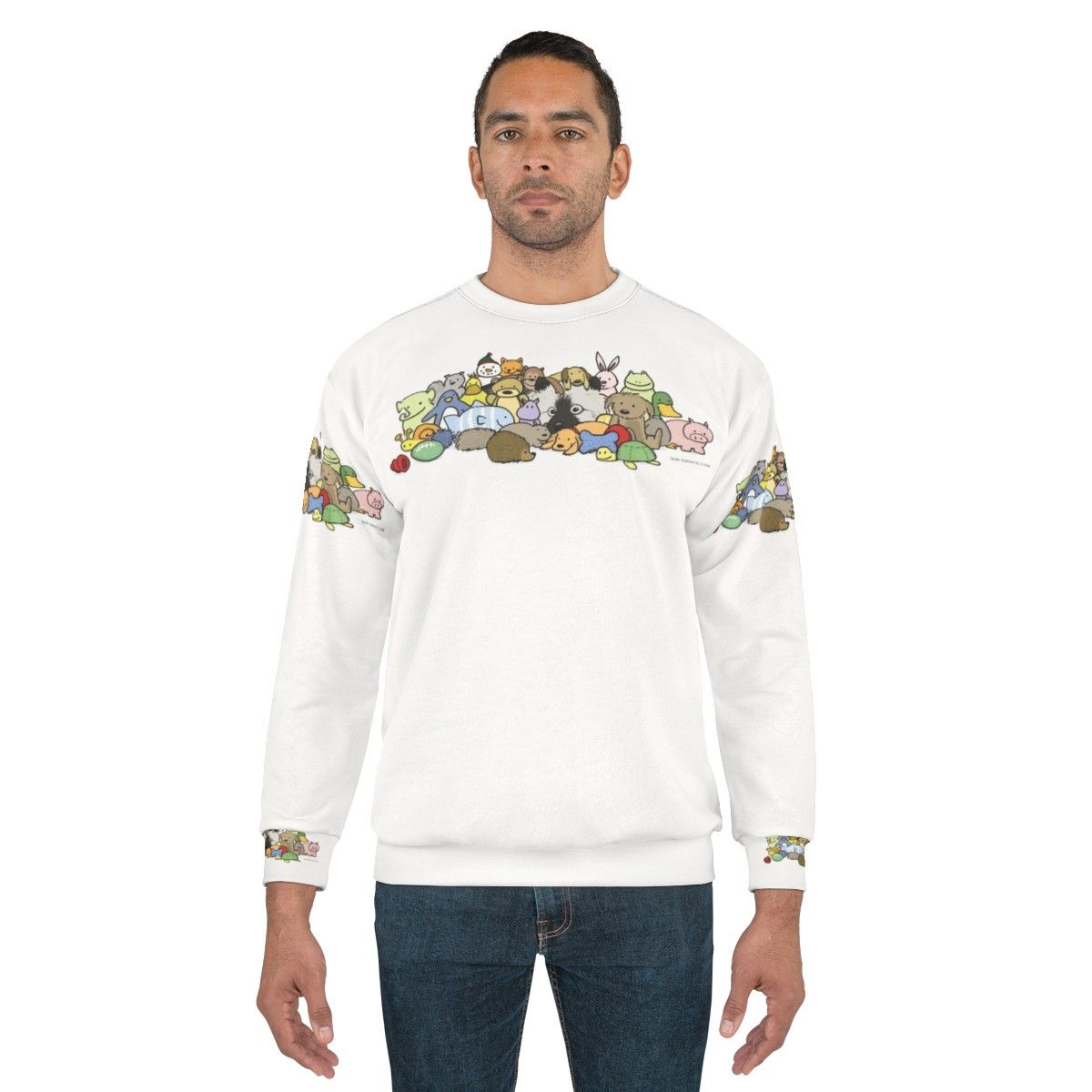 Keeshond cartoon dog lover sweatshirt - men