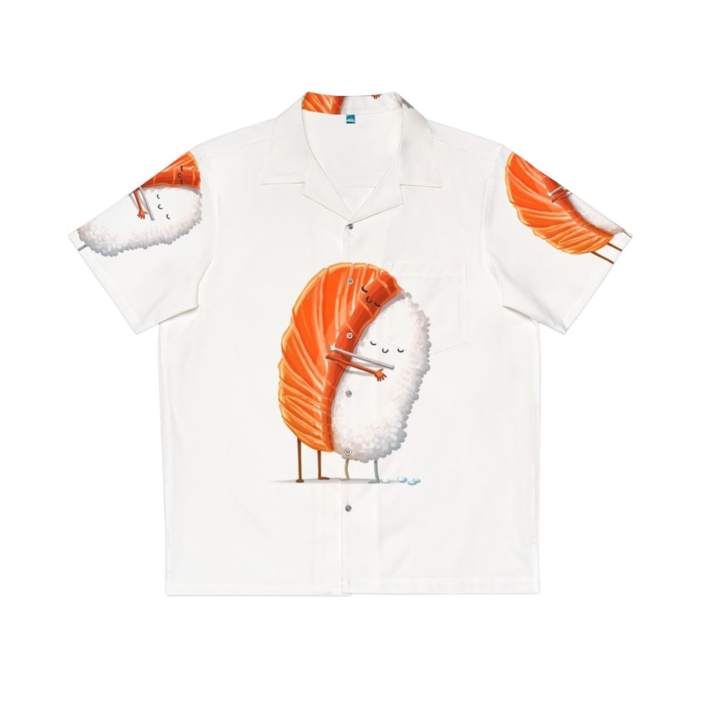 Sushi Hug Hawaiian Shirt - Food Inspired Apparel with Cute Sushi Design