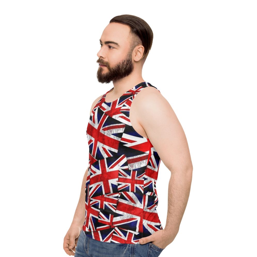 British Union Jack Flag Unisex Tank Top - men side