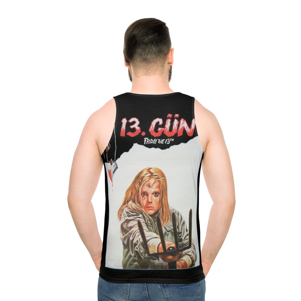 Friday the 13th Part 2 Jason Voorhees Horror Movie Unisex Tank Top - men back