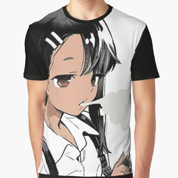 Nagatoro anime character vaping graphic t-shirt