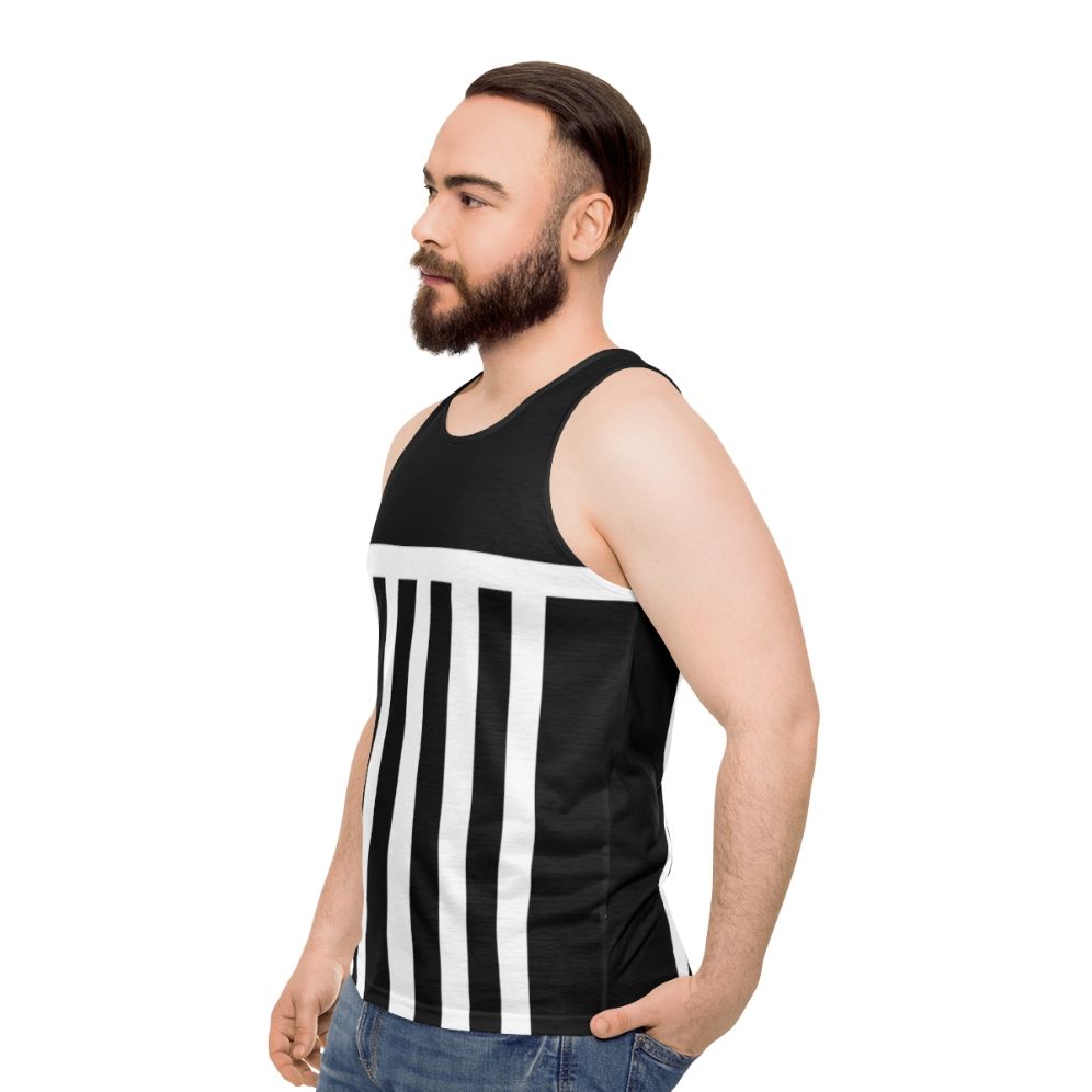 Port Adelaide Prison Bars Unisex Tank Top - men side