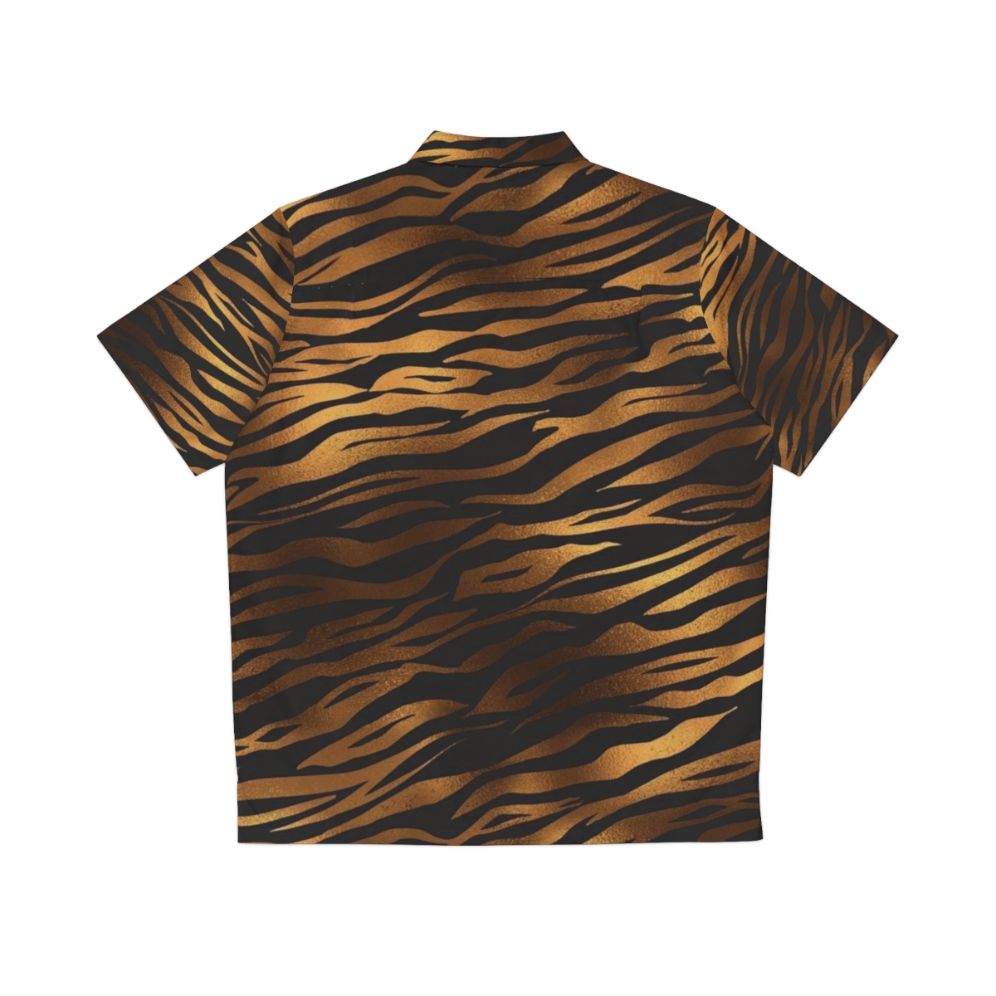 Tiger print Hawaiian shirt with vibrant jungle-inspired pattern - Back