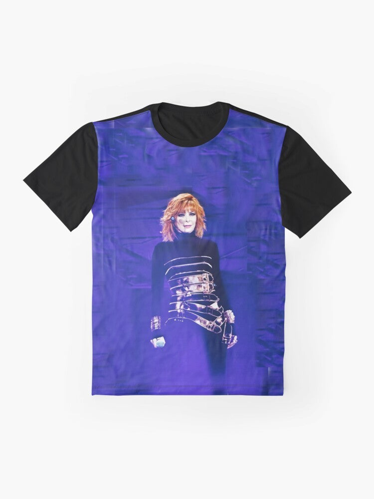 Mylene Farmer Nevermore 2023 Graphic T-Shirt featuring the French pop singer - Flat lay