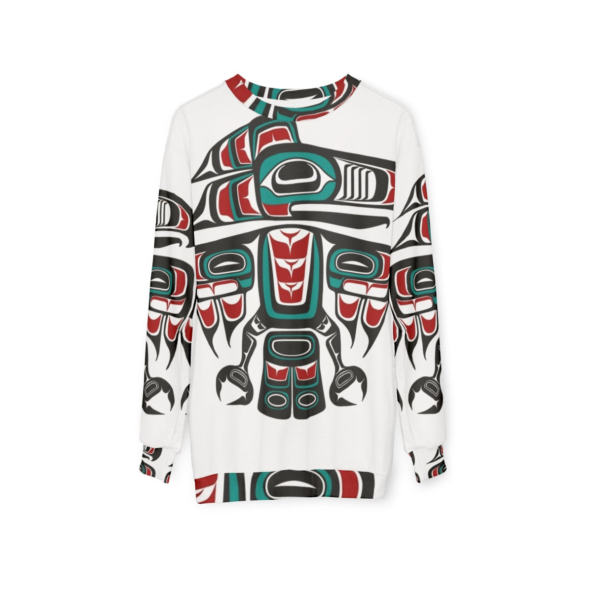 Haida Tlingit Native Raven Totem Sweatshirt - hanging