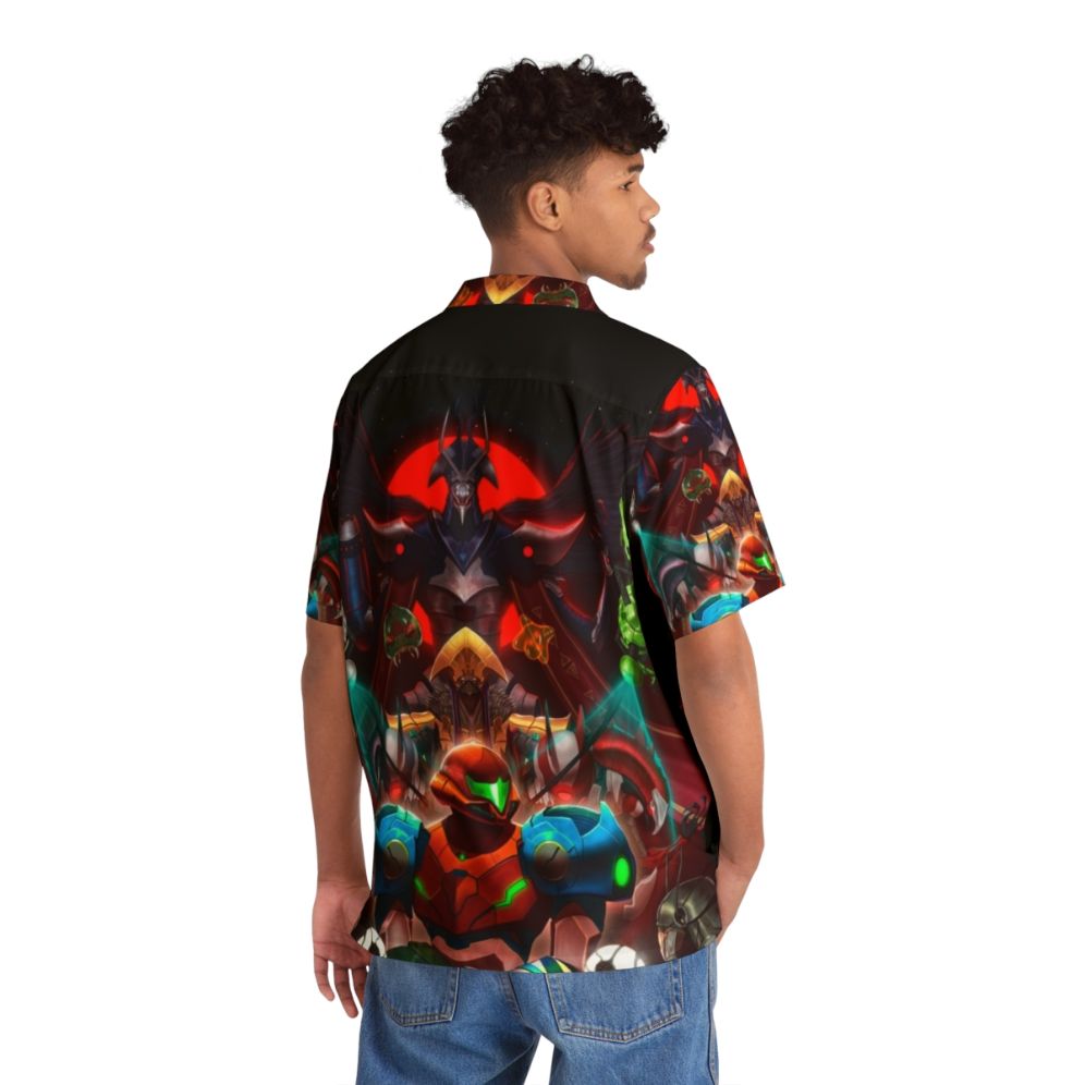 Metroid Dread Hawaiian Shirt featuring Samus Aran - People Back