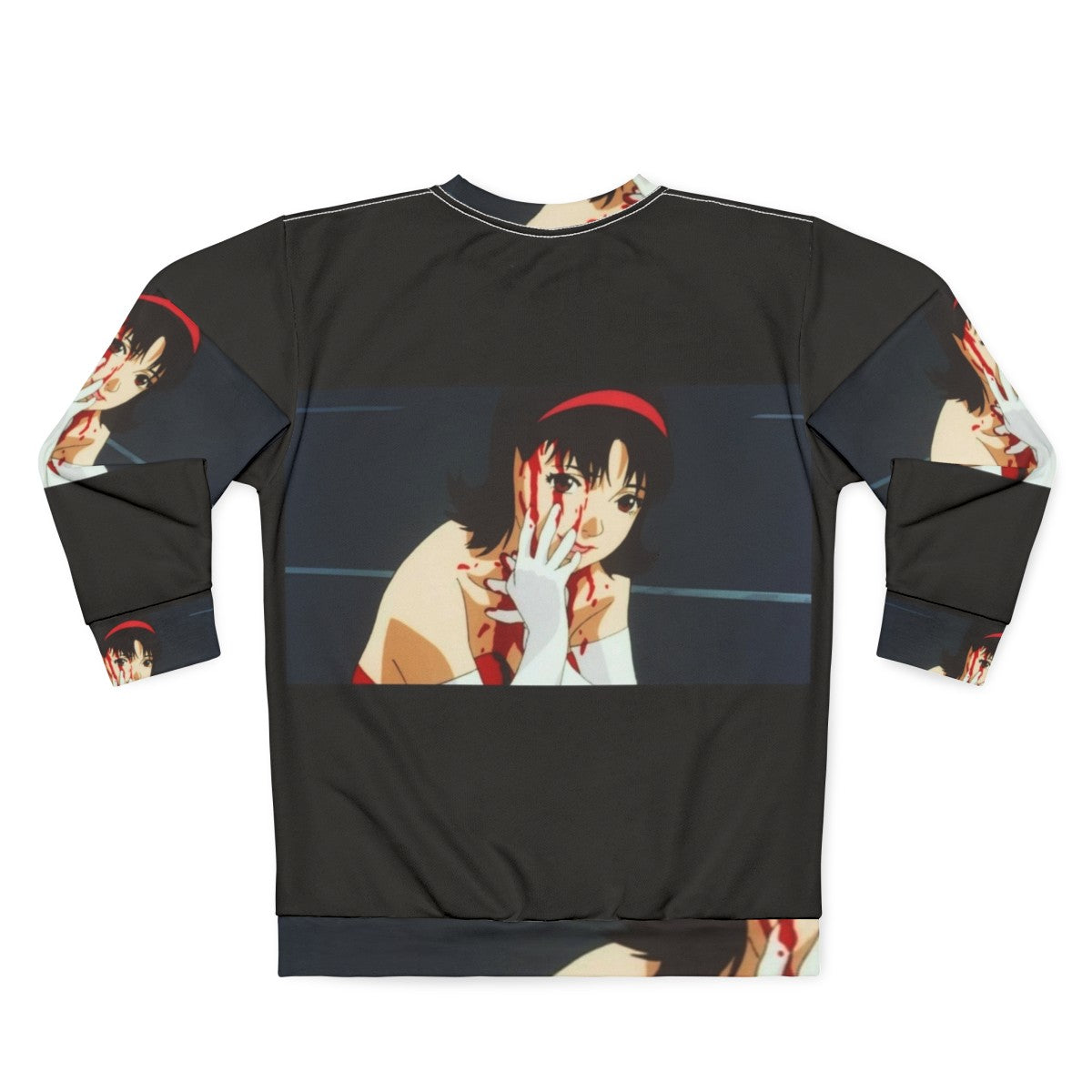 Perfect Blue Anime Sweatshirt with Blood and Final Fantasy Imagery - Back