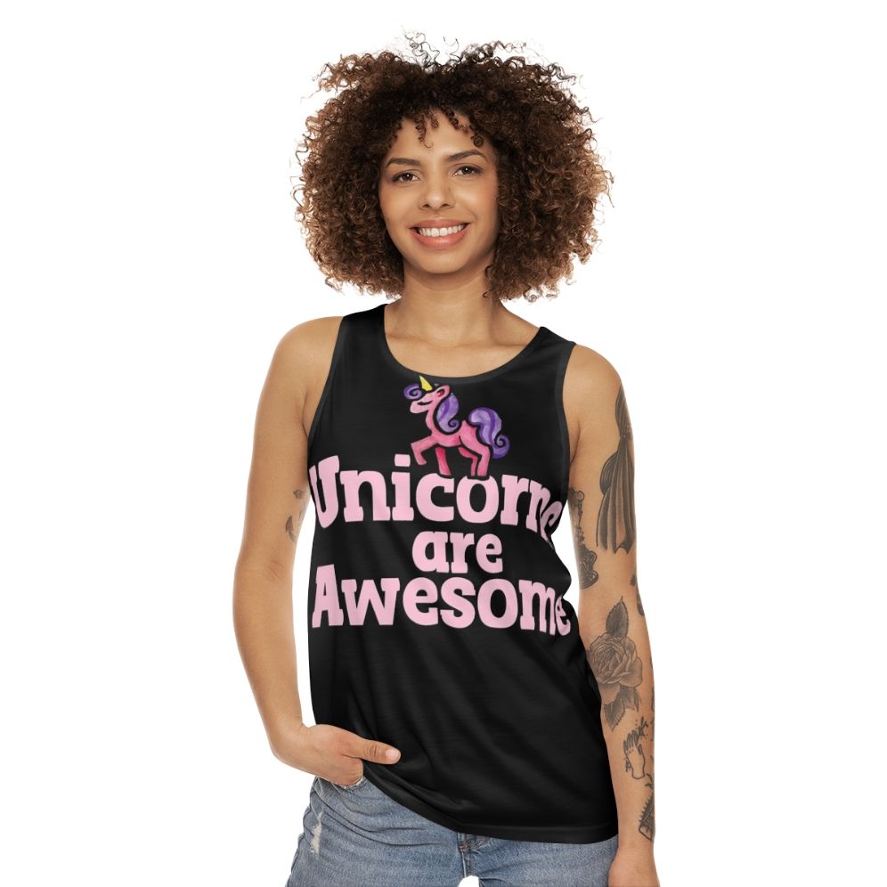 Awesome Unisex Unicorn Tank Top - women