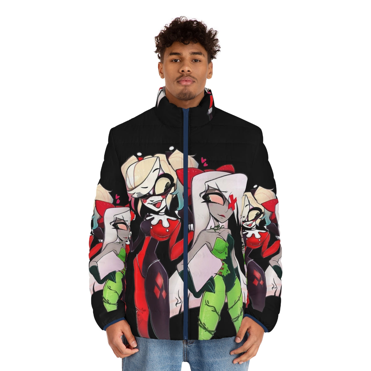 Hazbin Hotel Charlie Morningstar Puffer Jacket - Anime Inspired Outerwear - men front