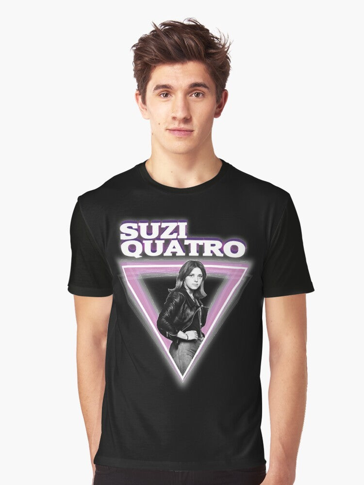 Suzi Quatro retro hard rock graphic t-shirt - Men