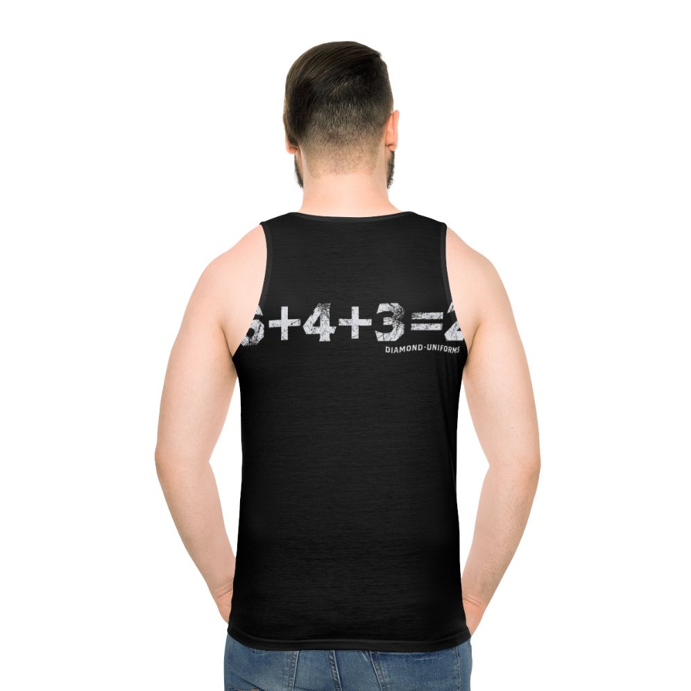 Unisex baseball tank top - men back