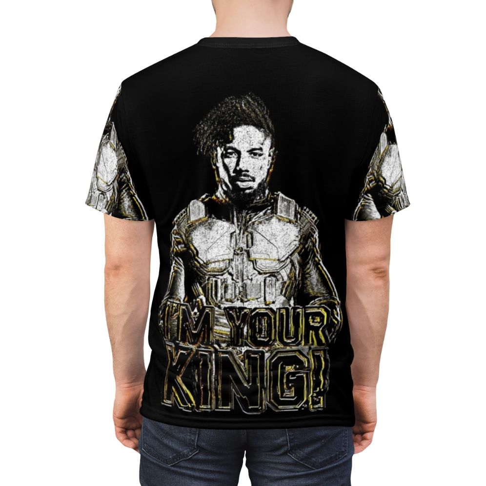 A t-shirt featuring a comic book-inspired design with the text "I M Your King" - men back