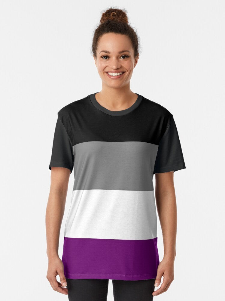 Asexual pride flag design on a t-shirt - Women