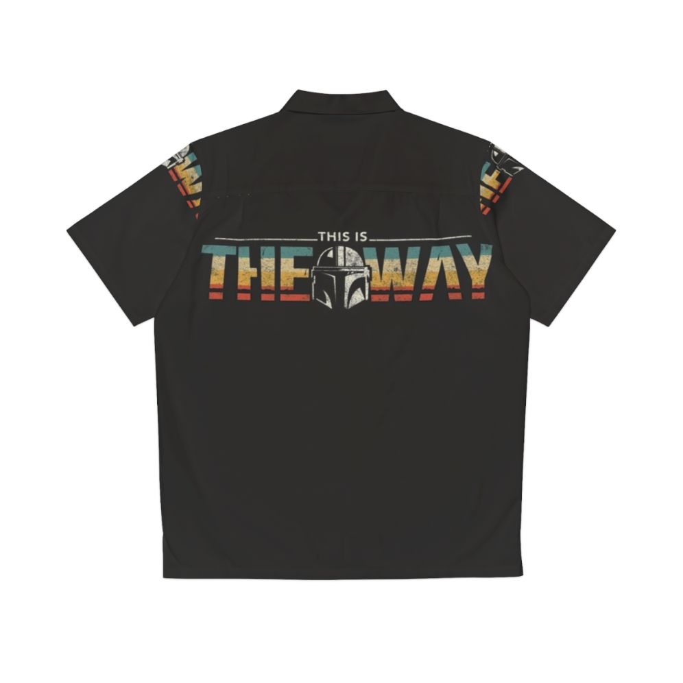 Bounty hunter wearing a "This Is The Way" Hawaiian shirt - Back