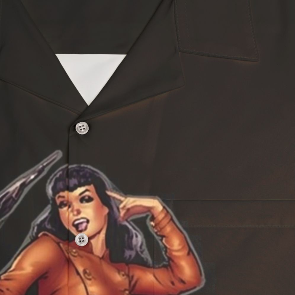 Bettie Page Hawaiian Shirt - Detail