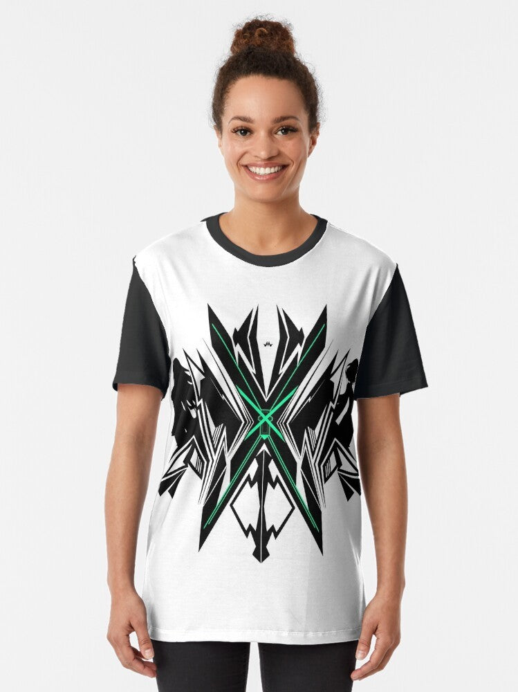 Xenoblade Chronicles 2 "Pneuma" Graphic T-Shirt featuring the character Pneuma from the popular video game - Women