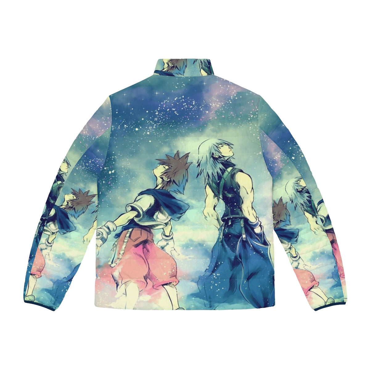 One Sky puffer jacket with Kingdom Hearts and Disney characters - Back