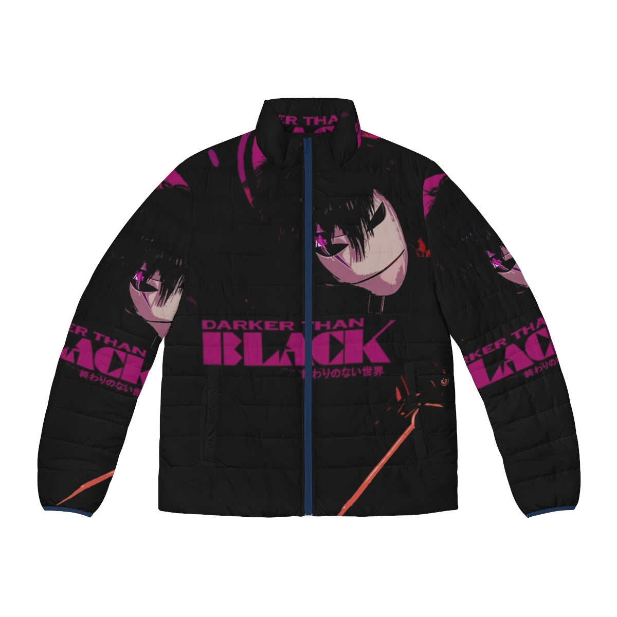 Black reaper puffer jacket, darker than black inspired cosplay