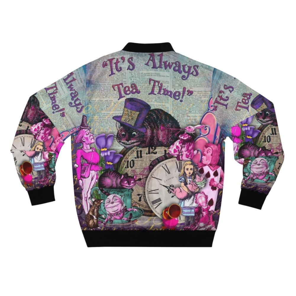 Vintage Alice in Wonderland inspired bomber jacket - Back