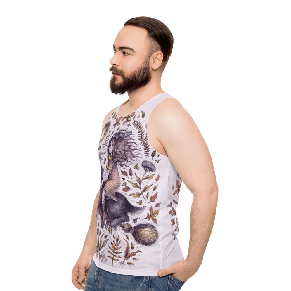 Vvitch unisex tank top with witch and occult design - men side