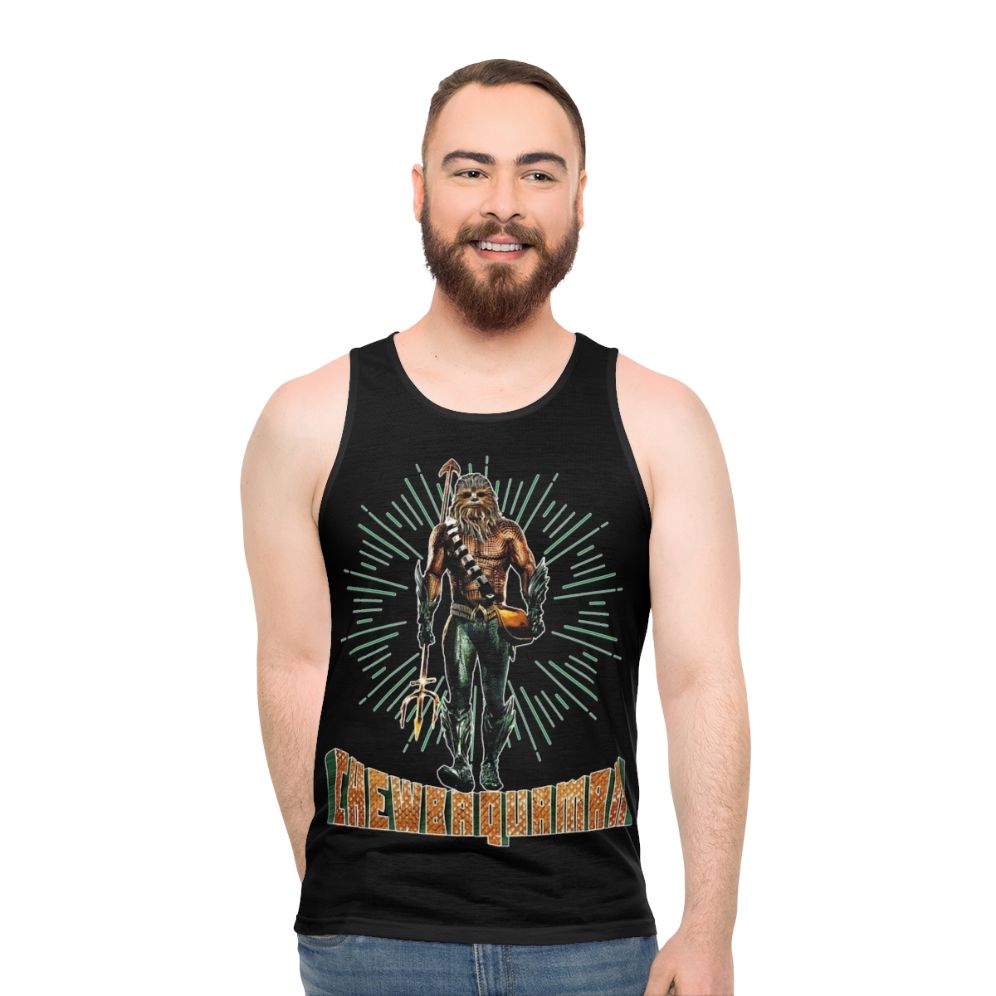 Chewbaquaman sci-fi unisex tank top - men