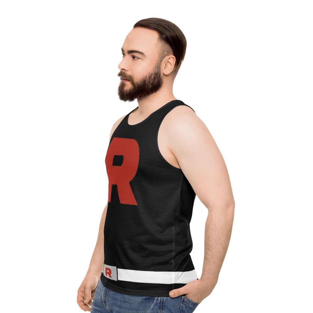 Team Rocket Grunt Rocket Belt Unisex Tank Top - men side