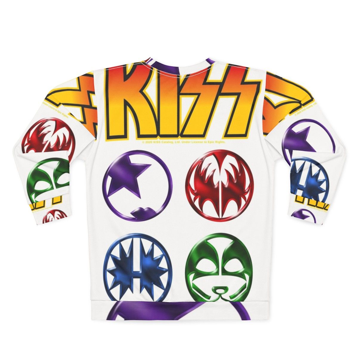 Kiss Logo Starman Spaceman Demon Catman Sweatshirt - Back