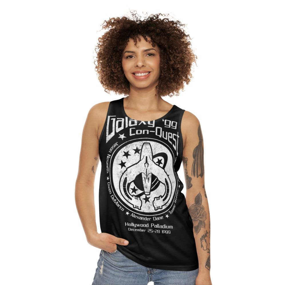 Never Give Up Unisex Sci-Fi Tank Top - women