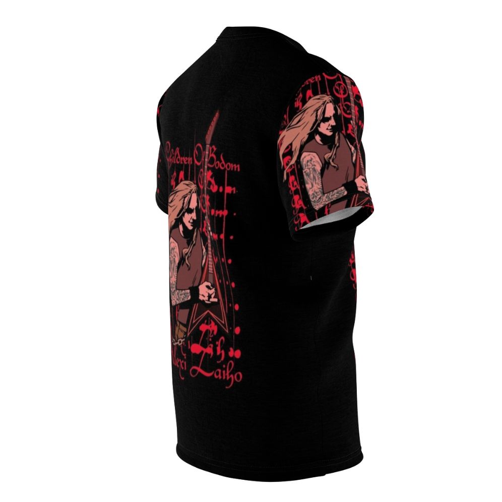 Alexi Laiho Tribute T-Shirt with Children of Bodom Inspired Artwork - men right