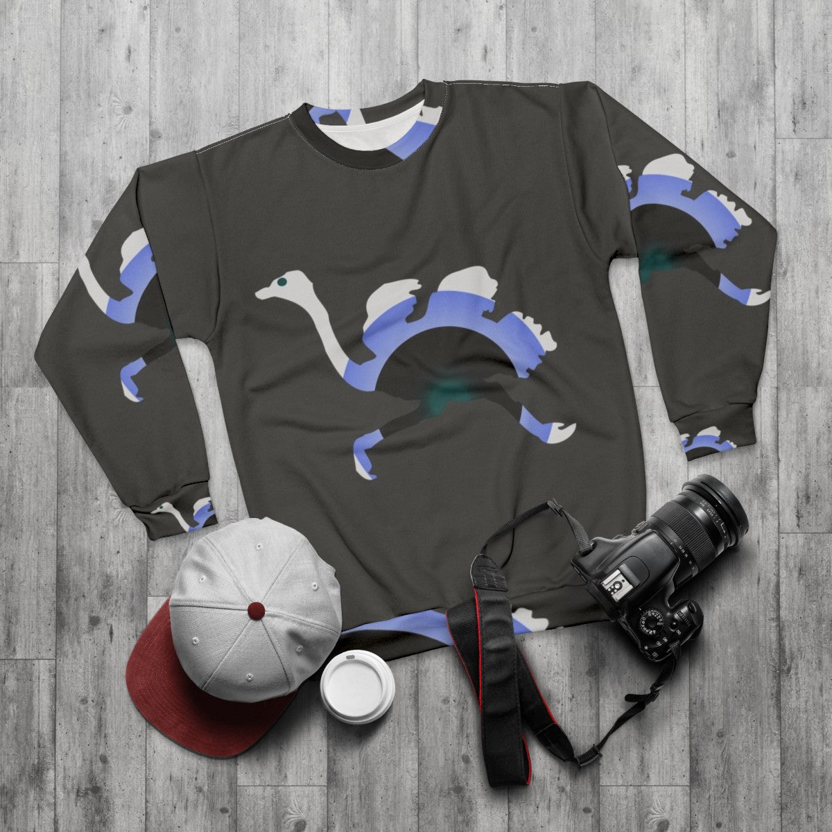 Ostrich Legendary Animals Sweatshirt - flat lay