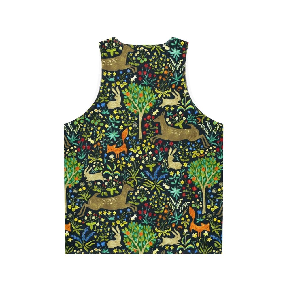 Medieval Unisex Tank Top with Nature and Animal Design - Back