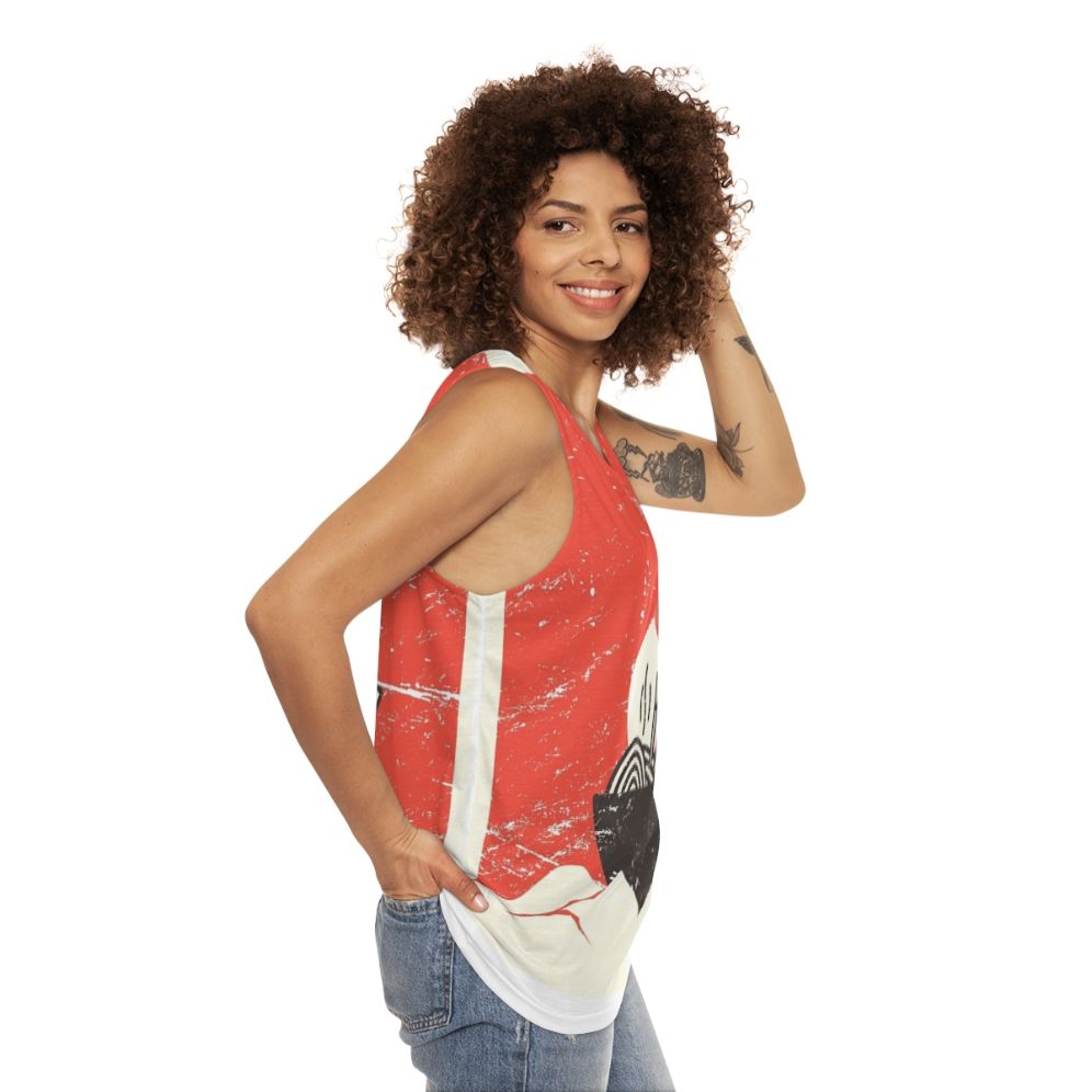 Vintage Japanese anime ramen graphic unisex tank top - women side